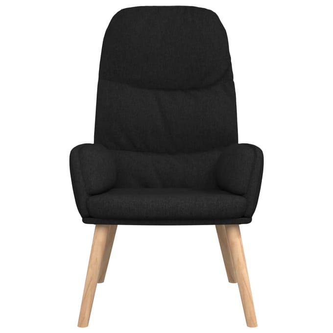 vidaXL - Relaxstoel - stof - zwart
