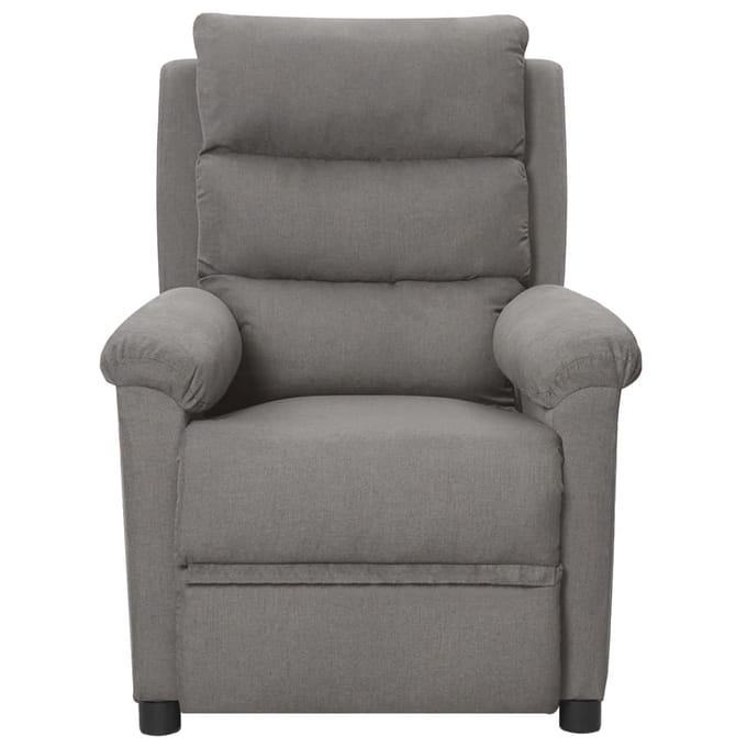 Vidaxl Fauteuil Électrique Inclinable, Gris Clair, Revêtu de Tissu