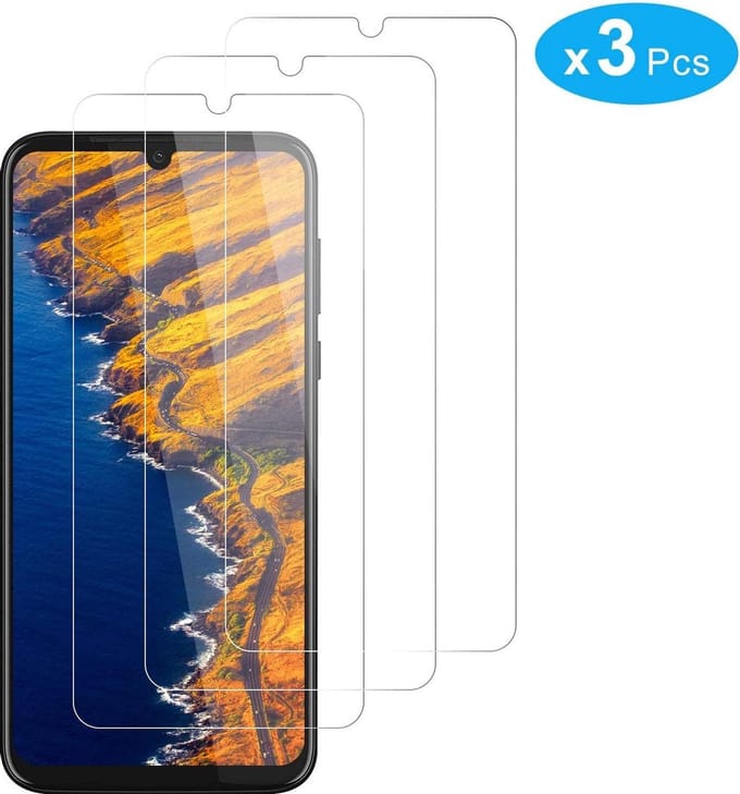 Screenprotector Glas - Tempered Glass Screen Protector Geschikt voor: Motorola Moto G8 Plus  - 3x