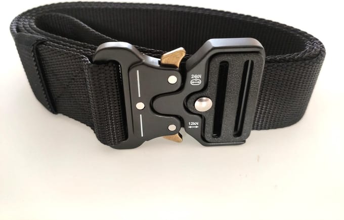 Tactical Belt (Zwart) - Military Style - Heavy Duty Riem - Veiligheidsriem