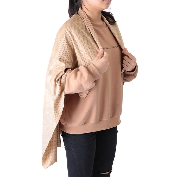 Multifunctionele Toermalijn Zelfverwarmende Doek Zacht Comfortabel Elastisch Verwarmende Doek Stof beige