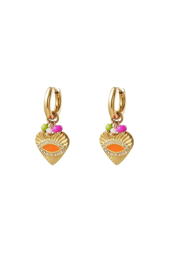 Bijoutheek Oorhangers Hart Oog Multi
