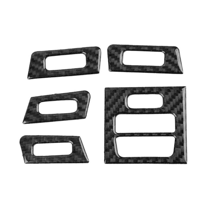 Koolstofvezelstijl Center Dash Air Vent Trim voor BMW 3-serie E90 E92 E93 05-12 gray