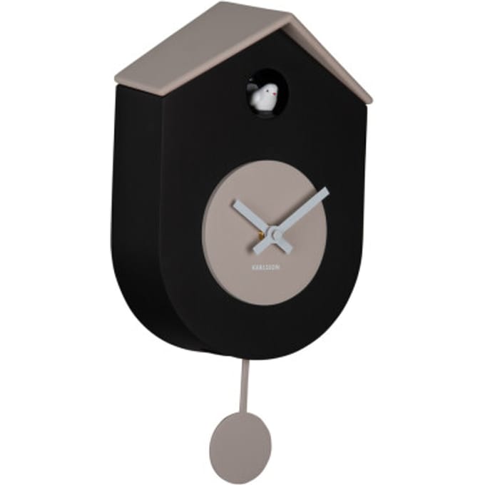 Karlsson wandklok grato cuckoo black & warm grey