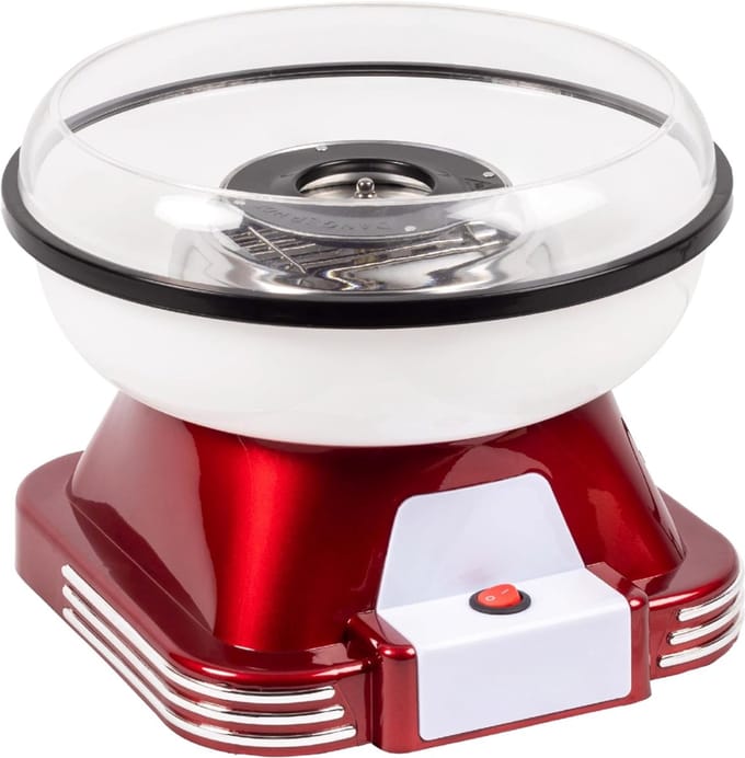 RWB® Suikerspinmachines - Suikeraspinmachine - Suikerspinmaker - Rood - 28cm x 28cm x 23cm