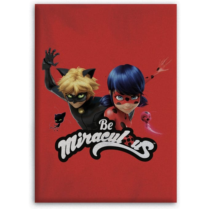 Miraculous Fleece deken Action - 100 x 140 cm - Rood