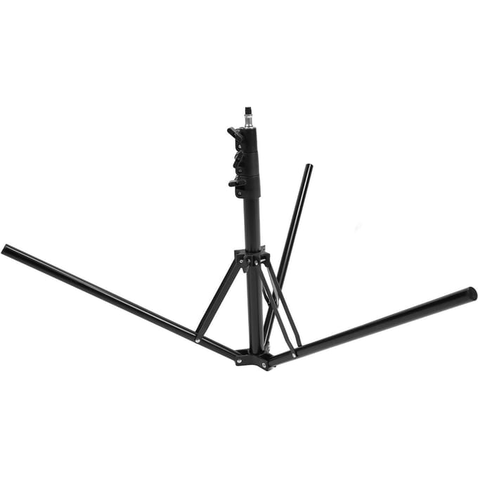 1.9m Verdikte Omgekeerd Vouw Aluminium Heavy Duty Lampstatief Fotografie Statief Drievoet black