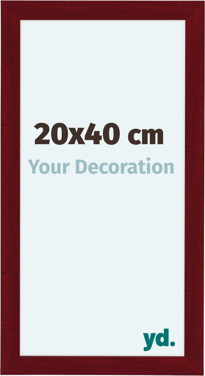 Your Decoration - Fotolijst 20x40 cm - MDF - Wijnrood Geveegd - Como