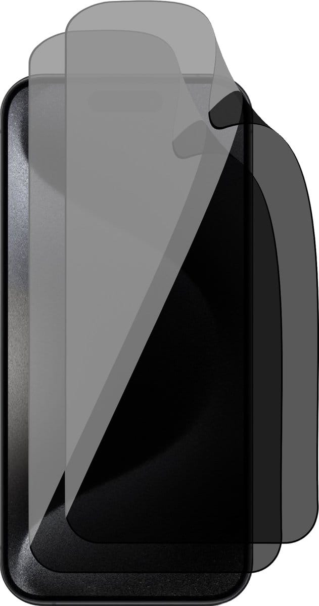 Privacy Screenprotector geschikt voor iPhone 15 Pro - 2x FlexGuard Screen Protector
