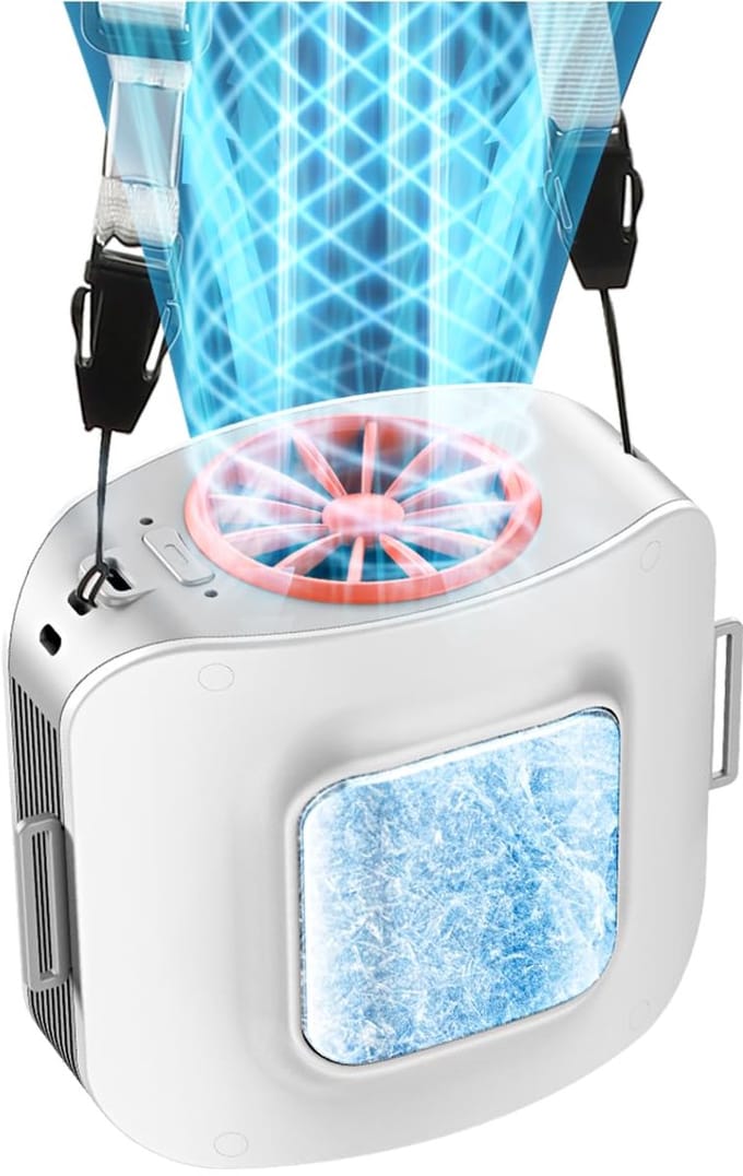 Draagbare ventilator-Nekventilator-Mini ventilator-Oplaadbaar - Koeling - Voor buitengebruik