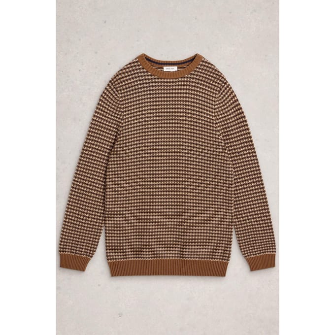 White Stuff Tuck Stitch Crew Tan Multi Größe: L | Pullover Outlet | Herren