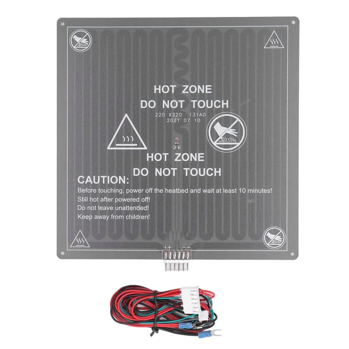 3D Printer Verwarmd Bedplaat Aluminium Verwarmde Mat Vervanging 12V met Draad voor Anet A8 A6 gray