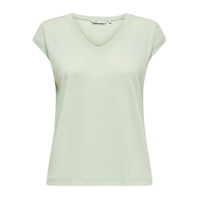 ONLY - ONLSILVERY S/S V NECK LUREX TOP JRS NOOS Dames Top