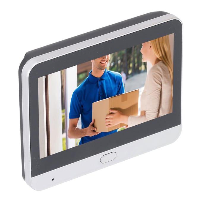 Slimme Video Deurbel 4.3in 1080P Draadloos 2-Weg Intercom PIR Bewegingsdetectie Oplaadbaar WiFi