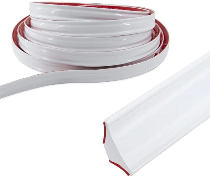 Dailygoods- Sierlijst Zelfklevend - Flexibel - Pvc - 3 m - 12 x 9 mm