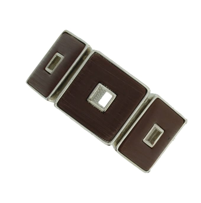 Behave - Armband vierkant houtdesign bruin - Minimalistische stijl