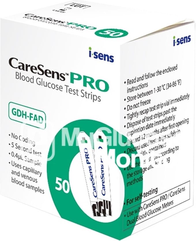 CareSens Pro bloed glucosestrips