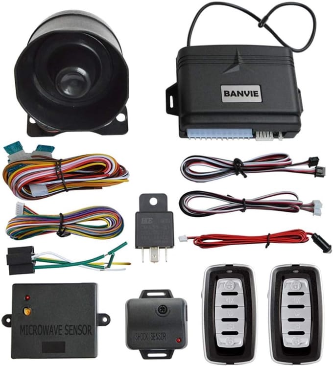Auto Alarmsysteem - Sleutelloze Toegang - Voertuig Beveiliging - Dubbele Sensor Technologie - 12V DC