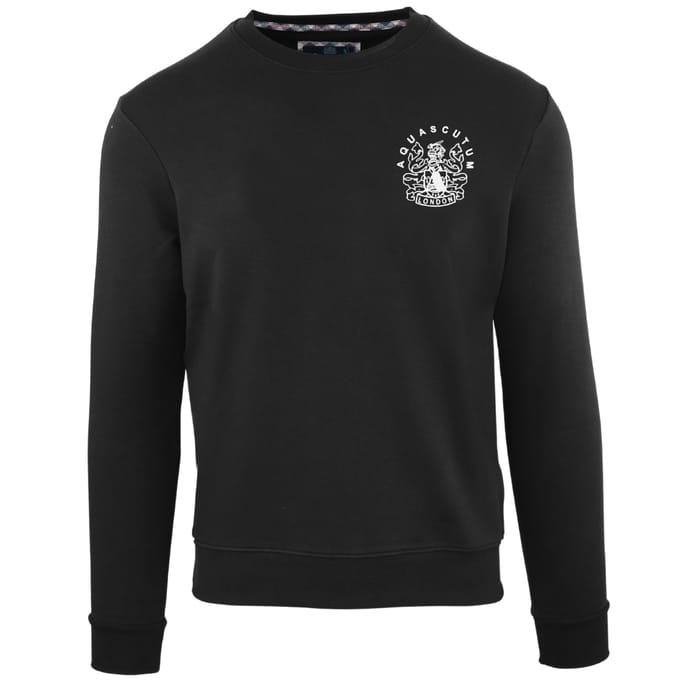 Men's Aquascutum Roundneck Sweatshirt in Black