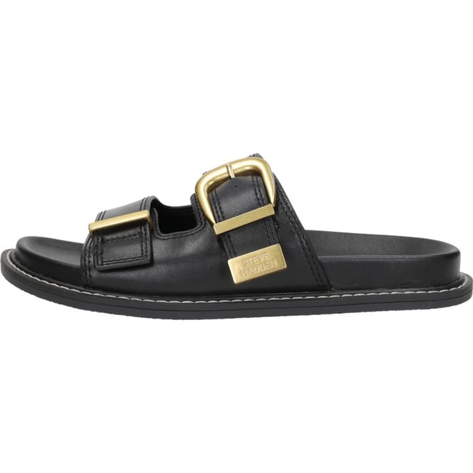 Slippers met doornsluiting en labeldetail, model 'ARCH'