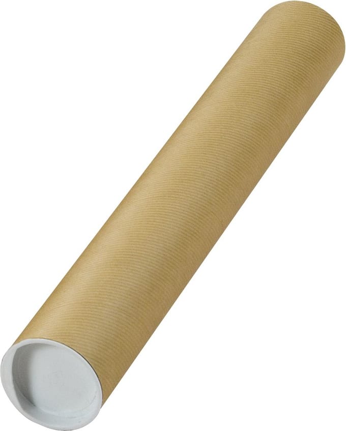 Verzendkoker, ft 43 x 6 cm, bruin 24 stuks