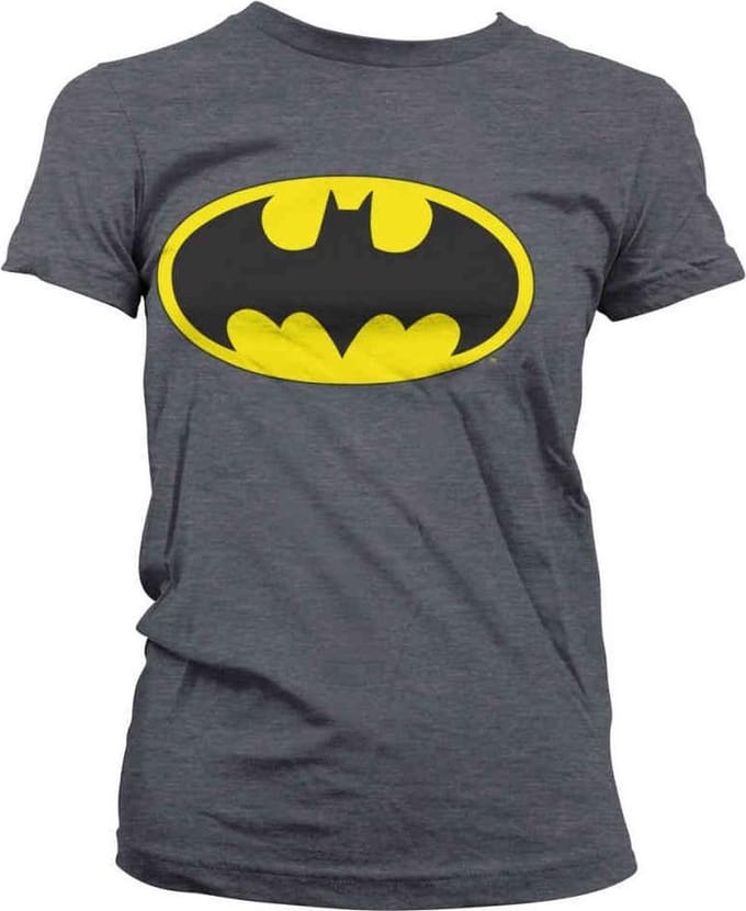 DC Comics Batman Dames Tshirt -S- Signal Logo Grijs