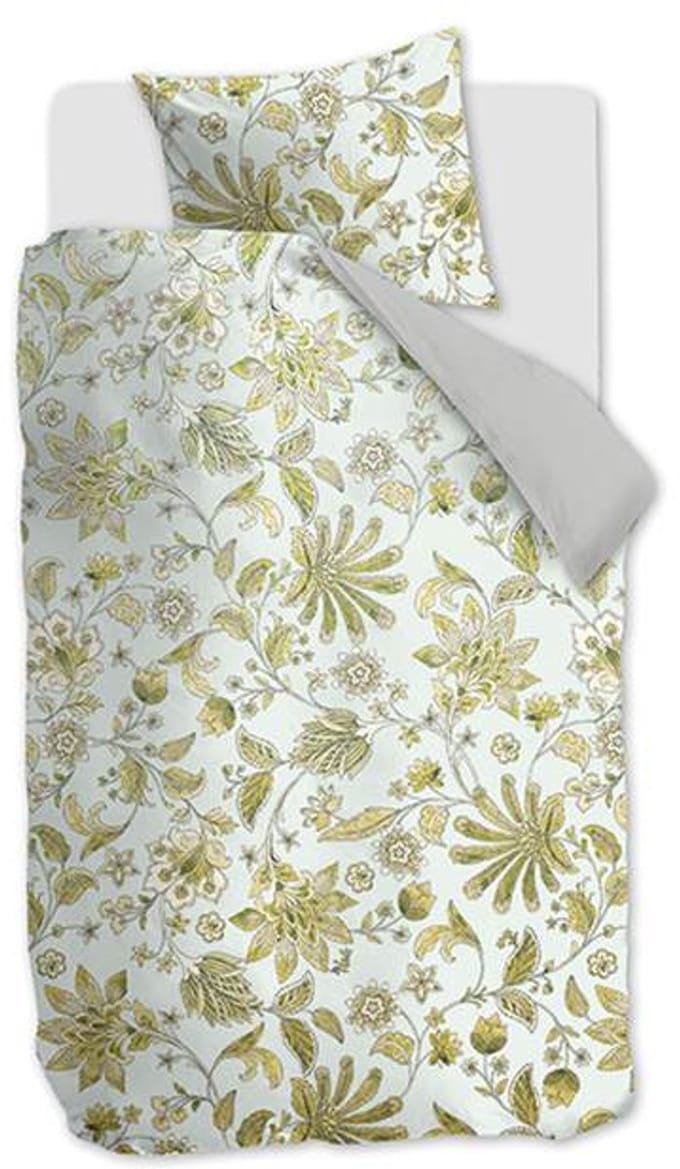 Snoozing Alessia Dekbedovertrek - Eenpersoons - 140x200/220 cm - Green