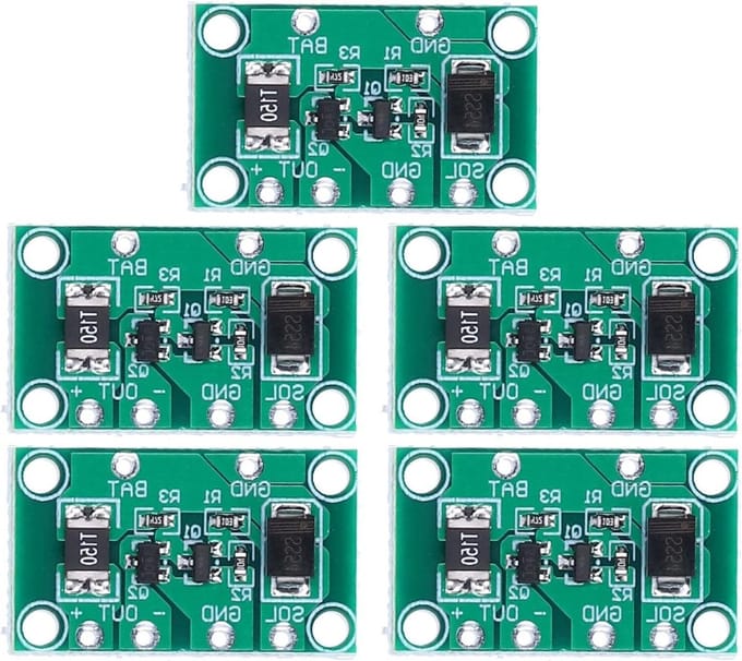 Zonne Laadregelaar - Printplaat Module - Zonneverlichting Laden - Enkele Chip Besturing - 5 Stuks - Groen