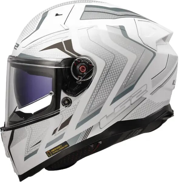 LS2 FF811 Vector II Alizer Mat Wit Zilver Integraalhelm - Helm