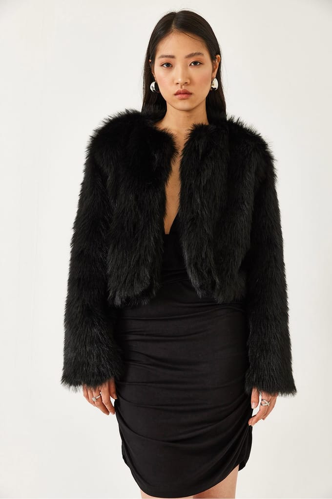 Boxy Crop Nepen Bontjas