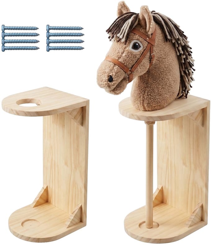 Houder voor stokpaard - set van 2 - wand