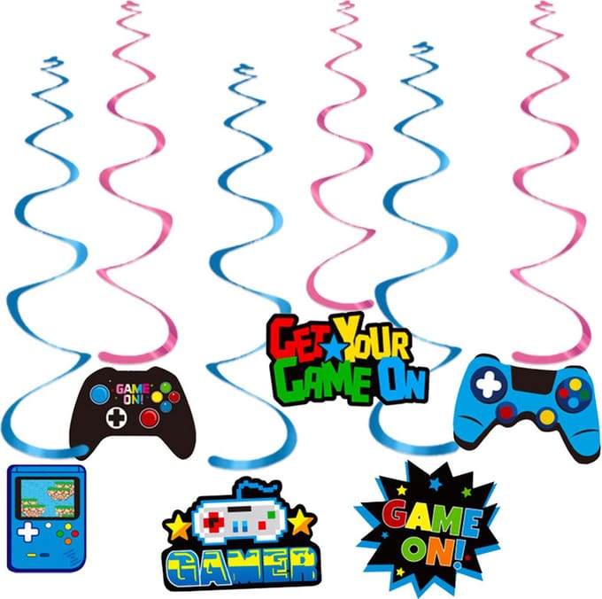 BTH – Slingers – Verjaardag Versiering – Feestversiering - Game Slinger – Decoratie - Feest Artikelen - Blauw