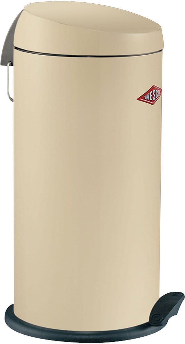 WESCO Capboy Maxi Prullenbak | Pedaalemmer | 22 Liter | Metaal - Amandel | Afvalemmer - Made in Germany