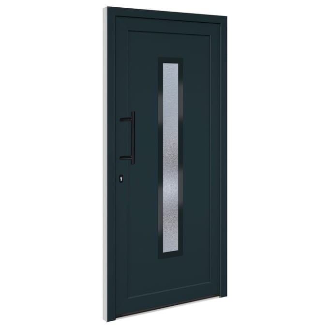 vidaXL Voordeur 98x208 cm PVC antracietkleurig