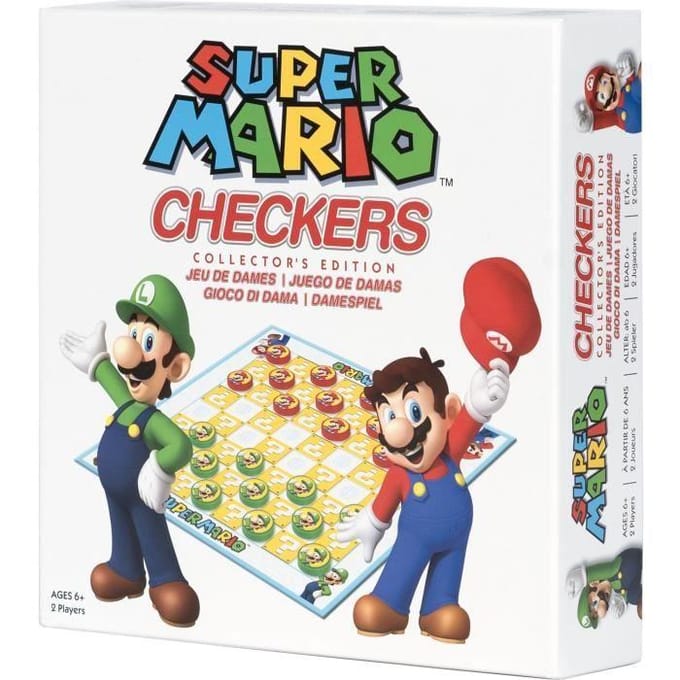 Super Mario Checkers - Jeu de société - GOLIATH - Dès 6 ans pur