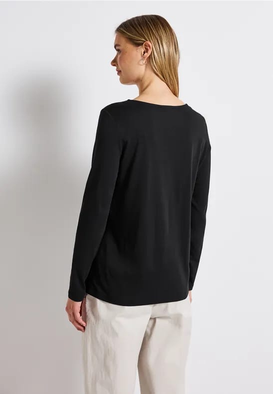 Overhemd met lange mouwen in effen kleur