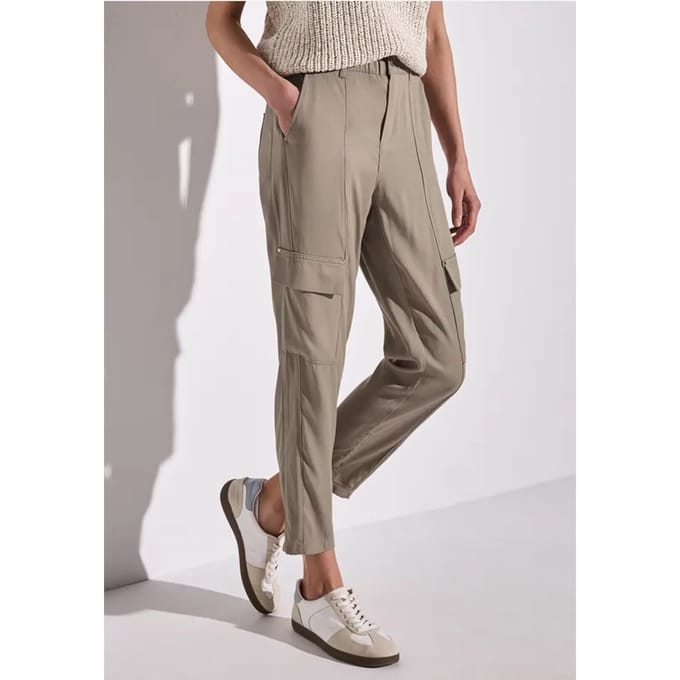 Paperbag broek in cargolook