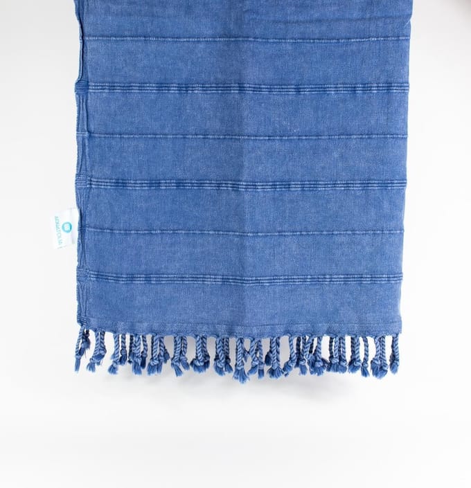 Daskyleion – Turkse hamamdoek – 100x180 cm – katoen – licht & sneldrogend – blauw