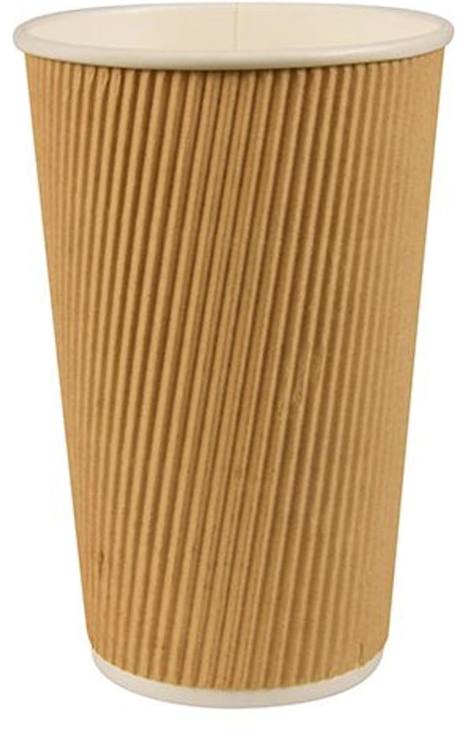 PAPSTAR Drinkbekers, Karton 0,4 l Ø 9 cm · 13,7 cm Ripple Wall - 200 Stuks (20x10)