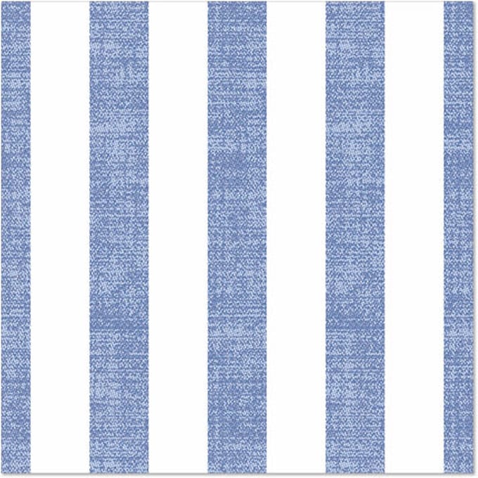 50 Servetten ROYAL Collection 1/4 vouw 40 cm x 40 cm blauw Lines