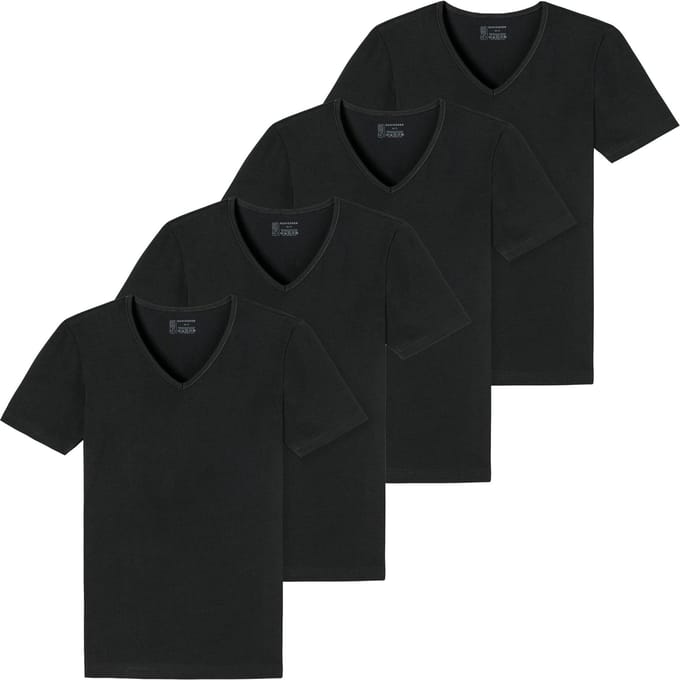 SCHIESSER T-shirt 2PACK T-shirt Verpakking van 4
