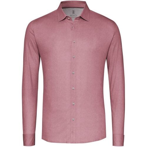 Desoto Overhemd Solid Color Oxford Look Rood / male