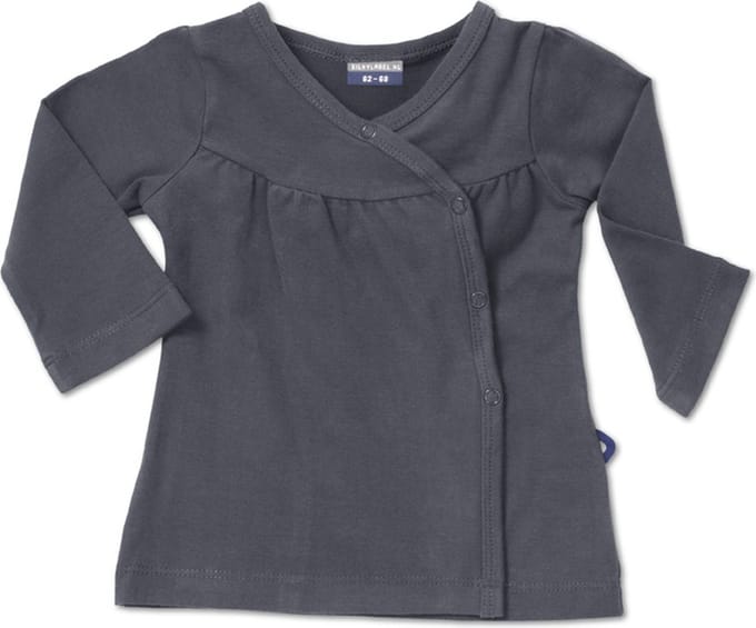 Silky Label vest met knoopjes Glacier grey - maat 74/80 - grijs