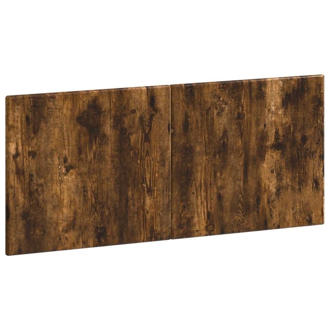 vidaXL - Wandgemonteerd - Hoofdbord - BREDA - Gerookt - eiken - Bewerkt - hout