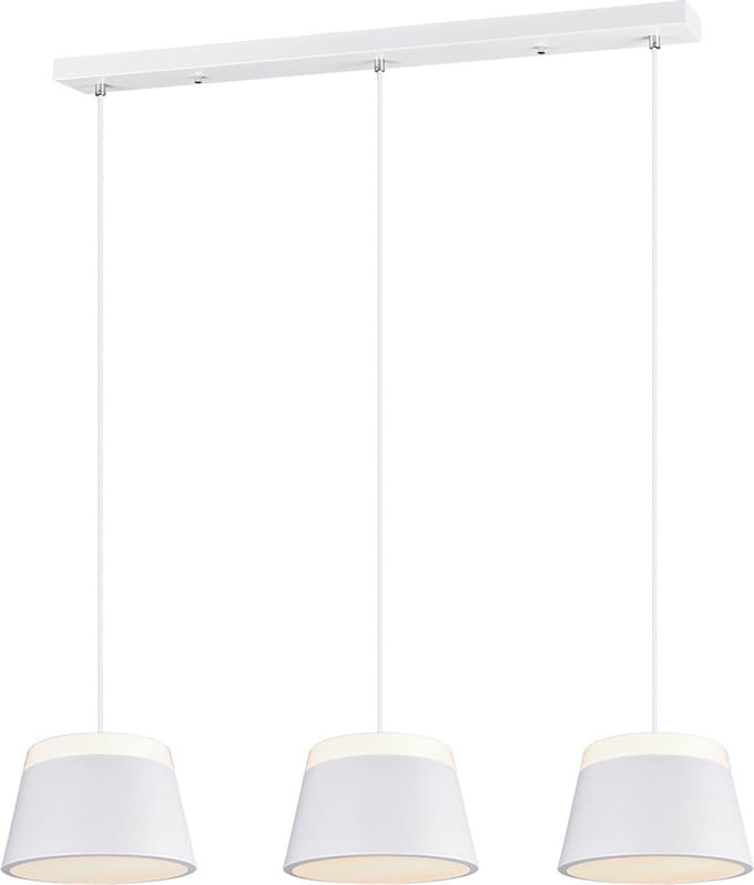 LED Hanglamp - Torna Barnaness - E14 Fitting - 6-lichts - Rond - Mat Wit - Aluminium