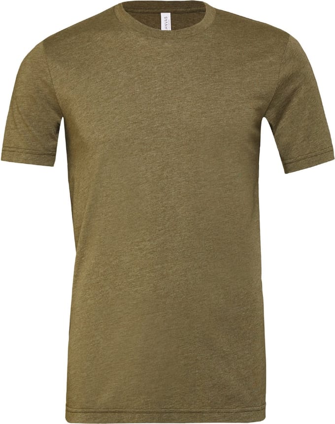 Bella+Canvas Unisex Heather CVC Short Sleeve Tee CV3001CVC - Heather Olive - L