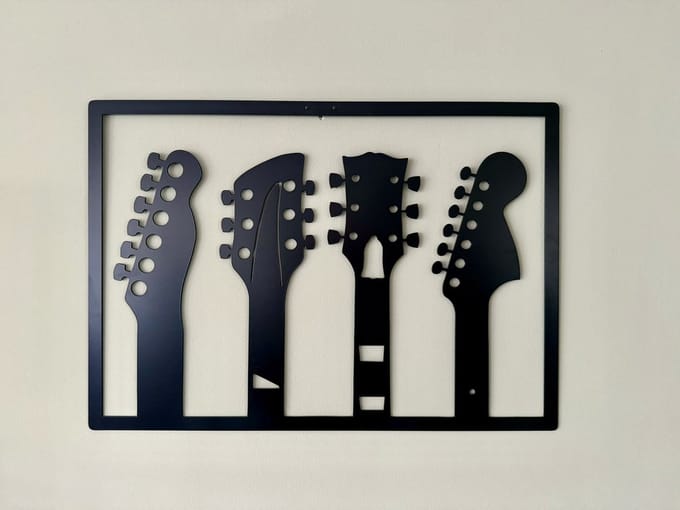Metalen wanddecoraties - De gitaren - Wandecoratie van metaal