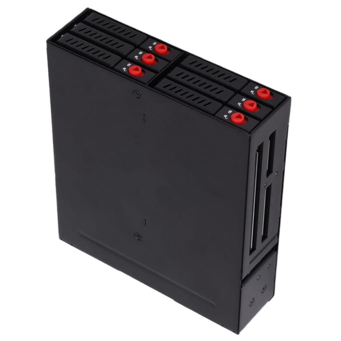 Boîtier de disque dur 6 baies, stable, robuste, durable, portable, sûr, dissipation thermique (Pas black