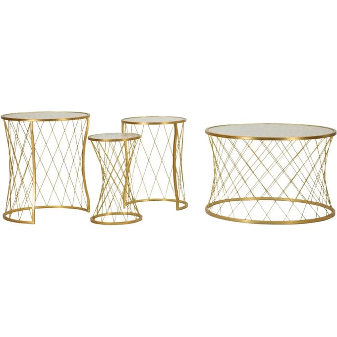 Tafel Noah Gold Set 4 Pcs Ø 70×45 cm