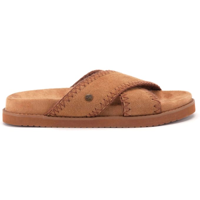 Warmbat Nyah Suede Dames Sandalen - Cognac